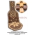 Классические деревянные косточки с подголовником; коричневый с бежевыми ромбами [LXC-014] (127X38)