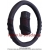 M Экокожа [P622] черно-красный,  силиконовая вставка, красная прострочка 