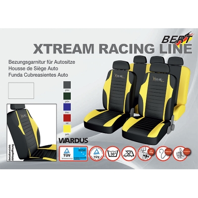 (17) Xtream Racing Line B Серый (перед - спинка и сиденье цельные, зад - замков НЕТ!, 4 подг.)